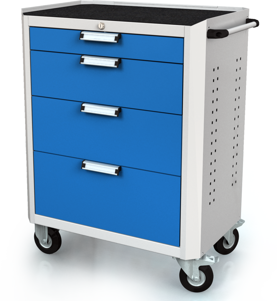 Trolley DVU 968 x 765 x 500 - basic - 4x drawers